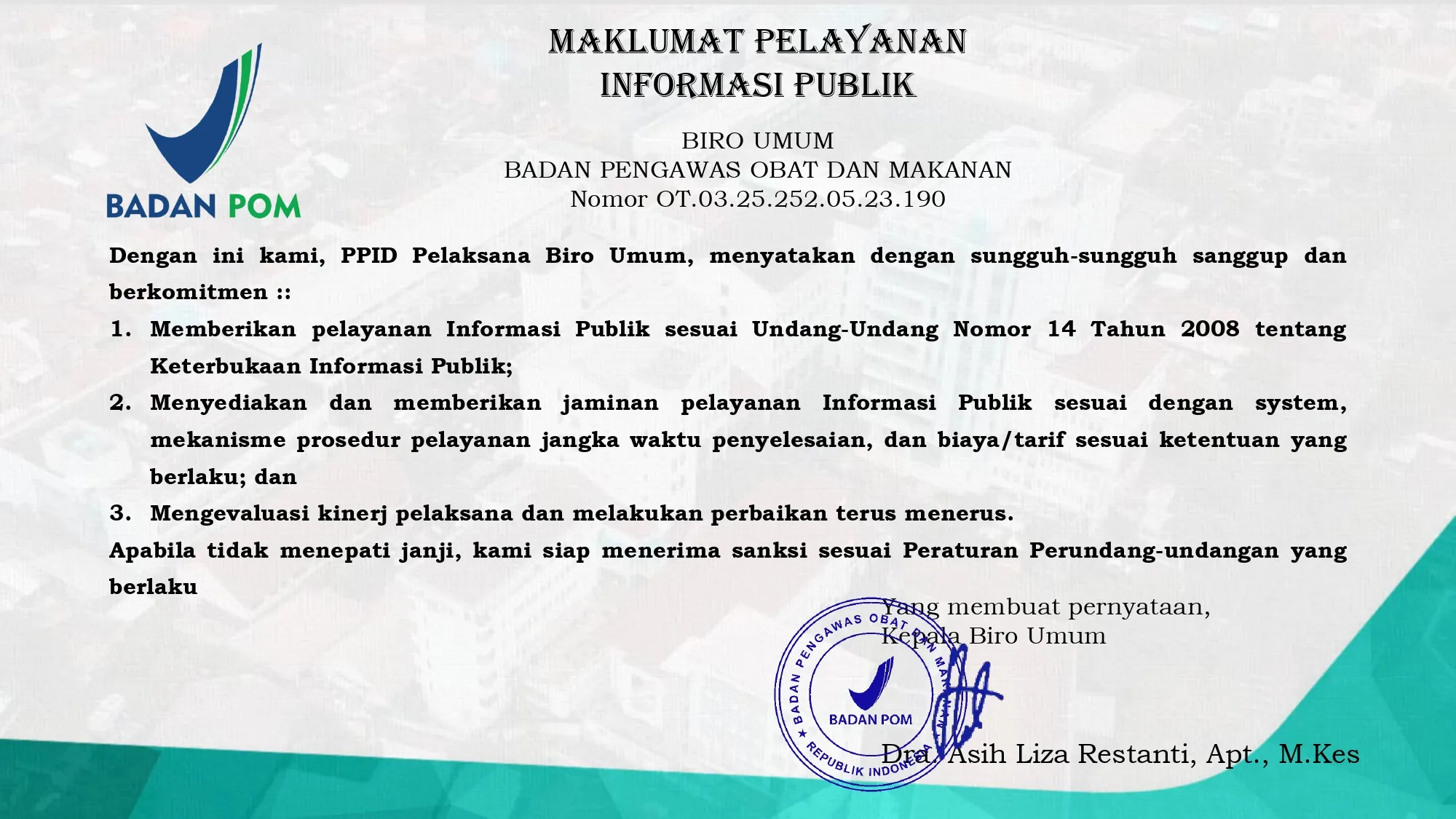 Maklumat Pelayanan